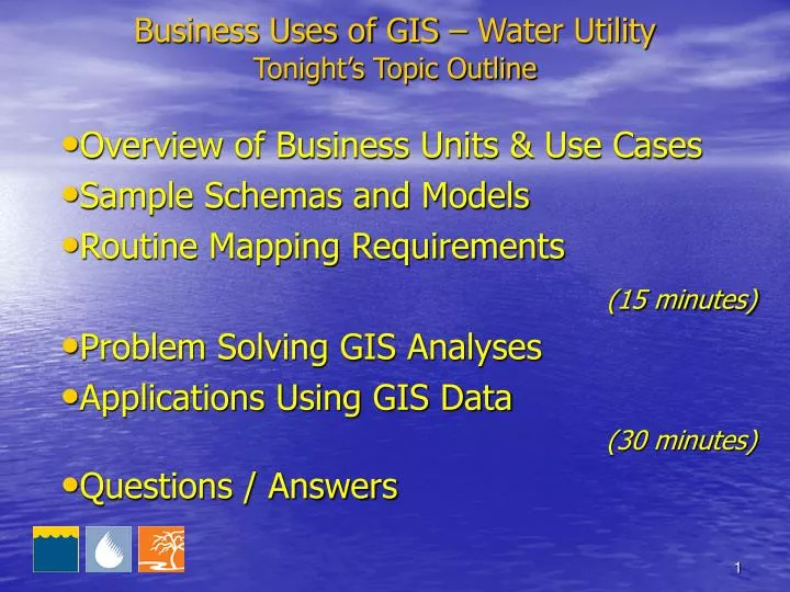 business uses of gis water utility