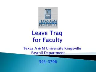 Leave Traq for Faculty