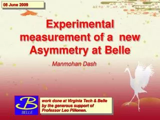 Experimental measurement of a new Asymmetry at Belle