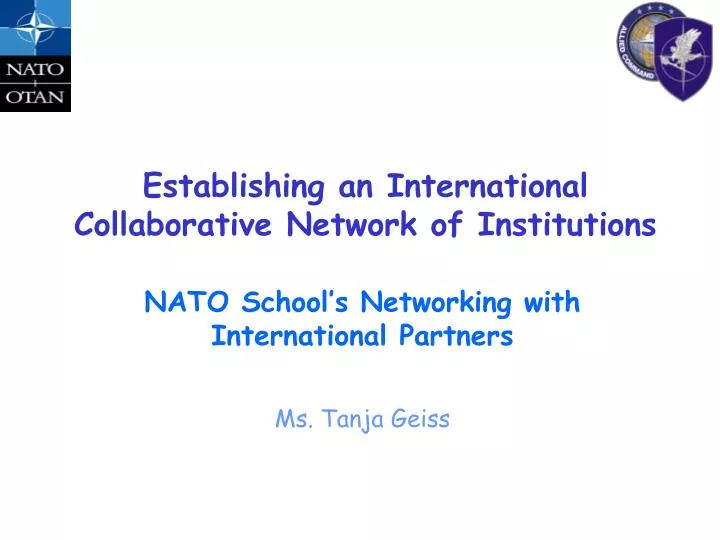 establishing an international collaborative network of institutions