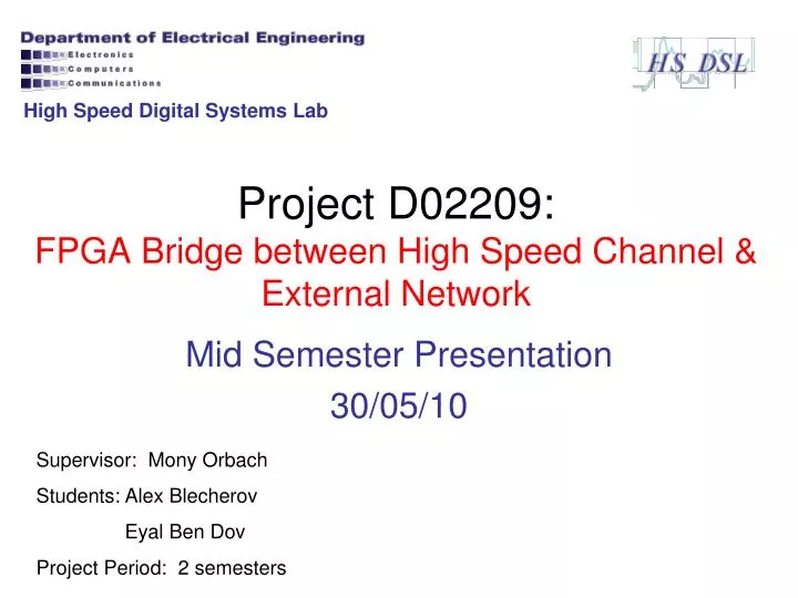 project d02209 fpga bridge between high speed channel external network