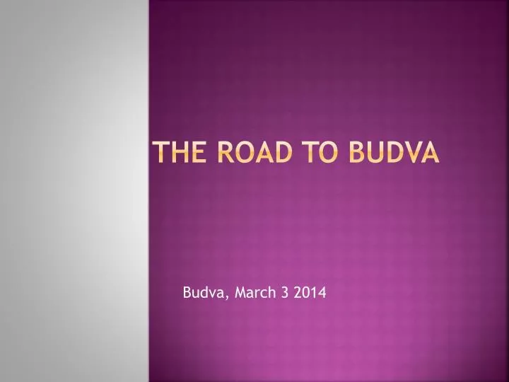 the road to budva