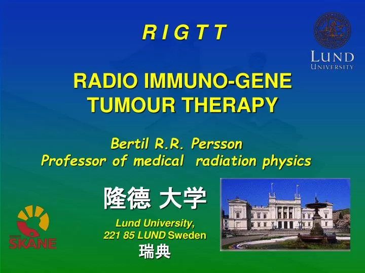 r i g t t radio immuno gene tumour therapy