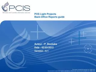 POS Light Projects Back-Office Reports guide