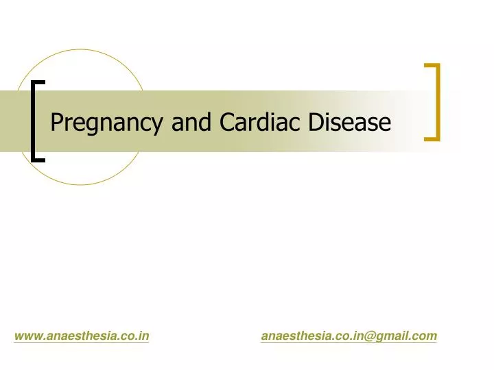 pregnancy and cardiac disease