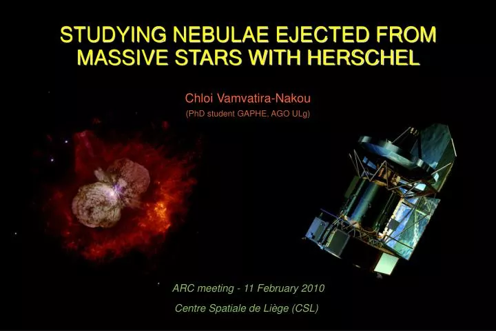 studying nebulae ejected from massive stars with herschel
