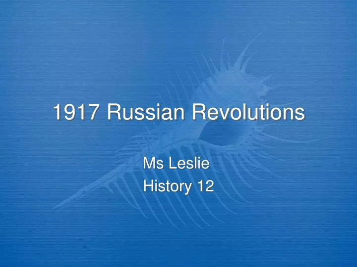 1917 russian revolutions