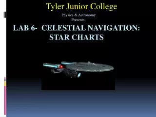 Lab 6- Celestial Navigation: Star Charts