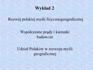 rozw j polskiej my li fizycznogeograficznej