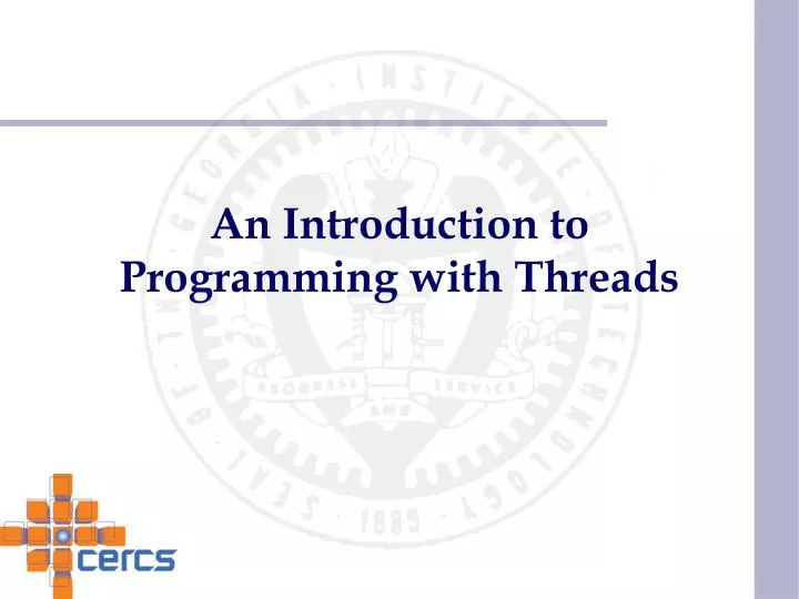 an introduction to programming with threads
