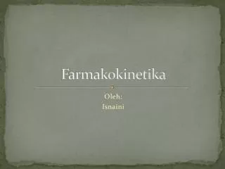 farmakokinetika