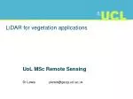 LiDAR for vegetation applications - slide 1