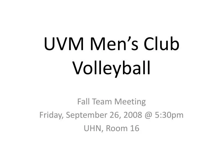 uvm men s club volleyball