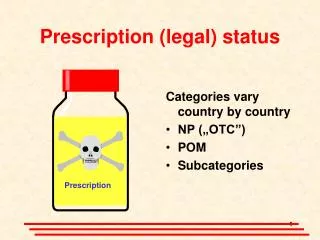 Prescription (legal) status