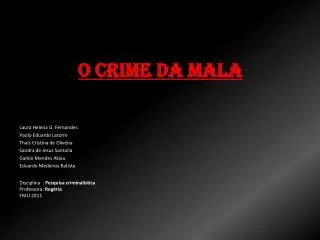 o crime da mala
