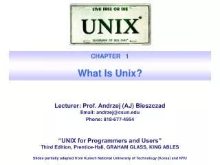 CHAPTER 1 What Is Unix?