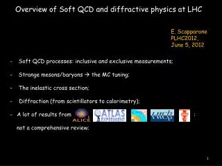 Overview of Soft QCD and diffractive physics at LHC