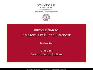 Introduction to Stanford Email and Calendar