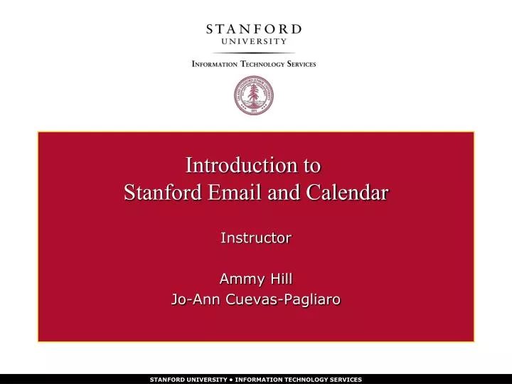 introduction to stanford email and calendar
