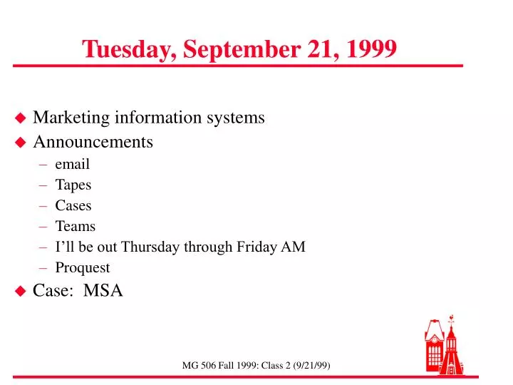 tuesday september 21 1999