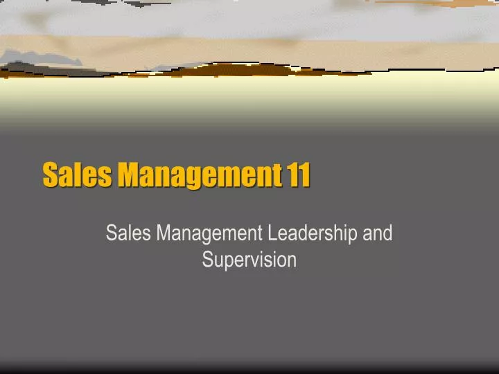 sales management 11