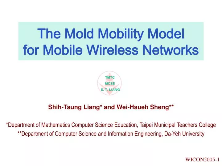the mold mobility model for mobile wireless networks