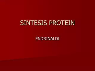 sintesis protein