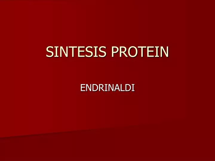 sintesis protein