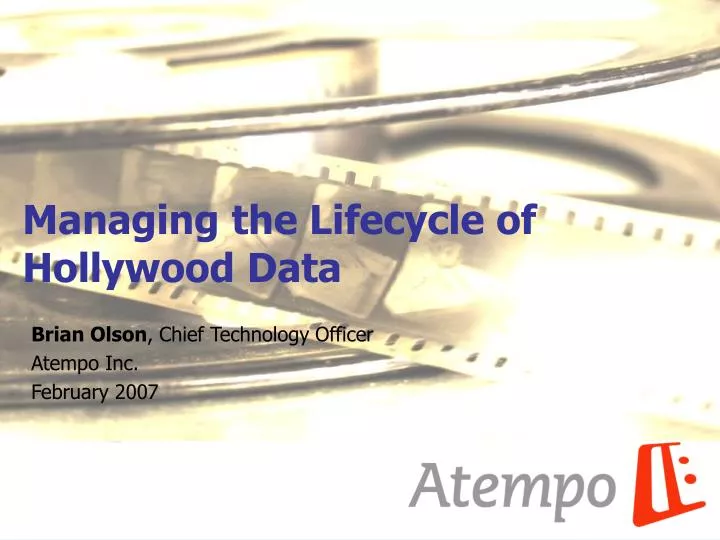 managing the lifecycle of hollywood data