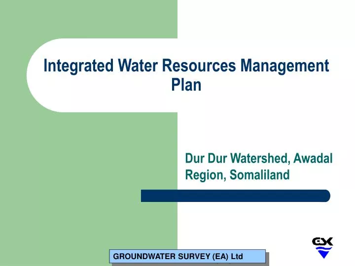 integrated water resources management plan