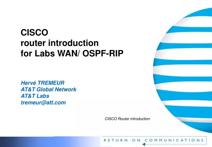 cisco router introduction for labs wan ospf rip