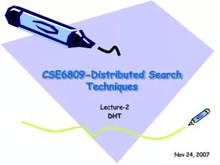 CSE6809-Distributed Search Techniques