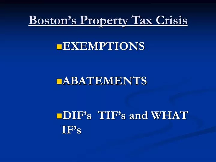 boston s property tax crisis