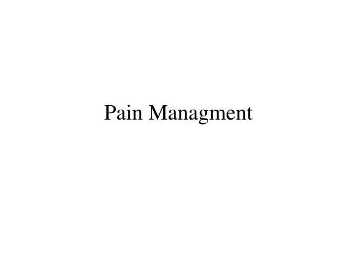 pain managment