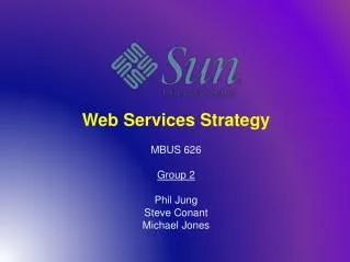 Web Services Strategy