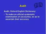 Audit - slide 1