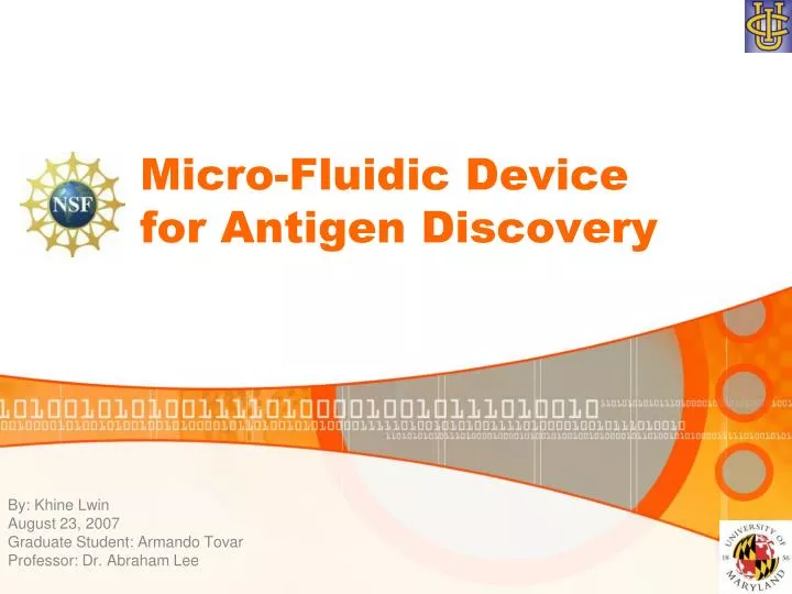 micro fluidic device for antigen discovery