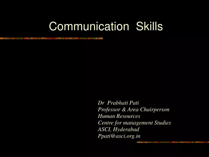 communication skills