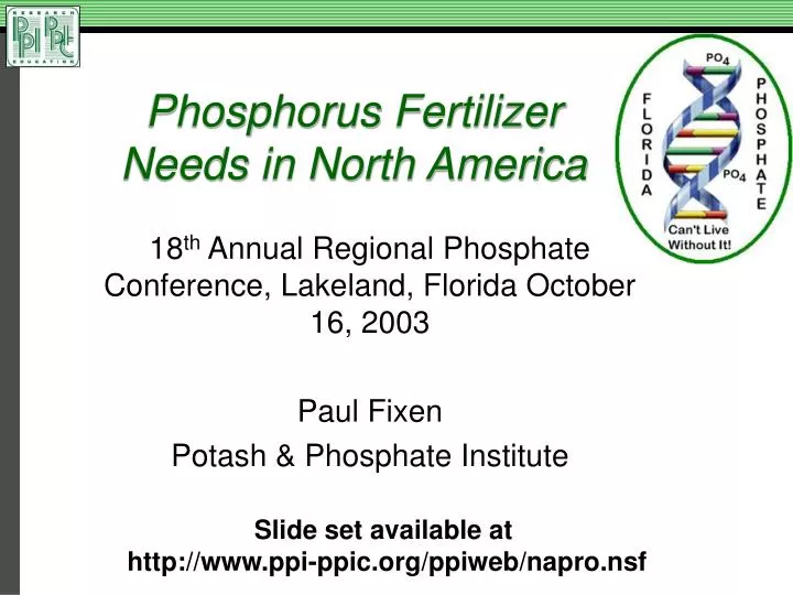 phosphorus fertilizer needs in north america