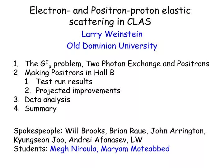 electron and positron proton elastic scattering in clas