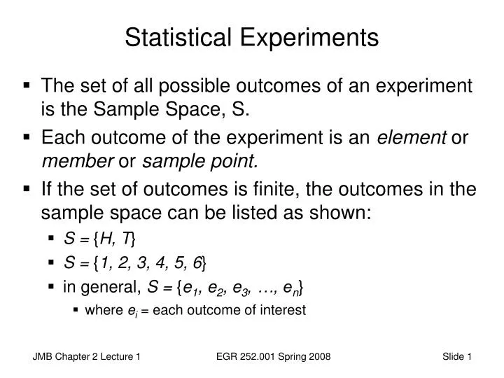 statistical experiments