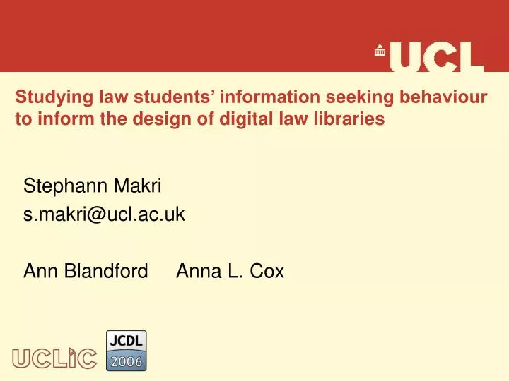 studying law students information seeking behaviour to inform the design of digital law libraries