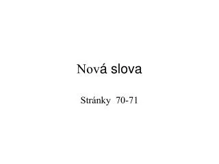 nov slova