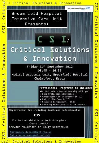 Critical Solutions &amp; Innovation