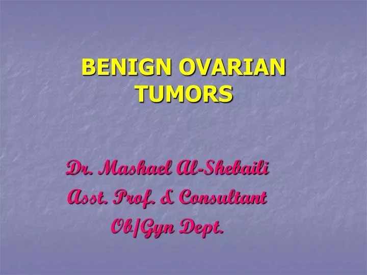 benign ovarian tumors
