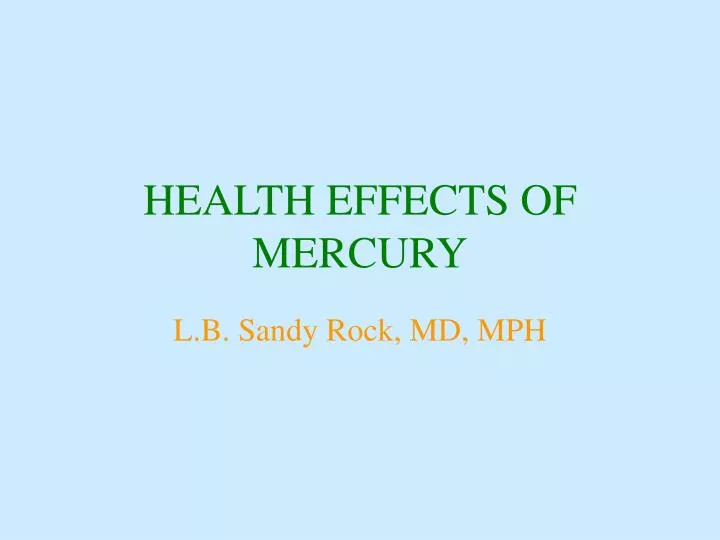 health effects of mercury