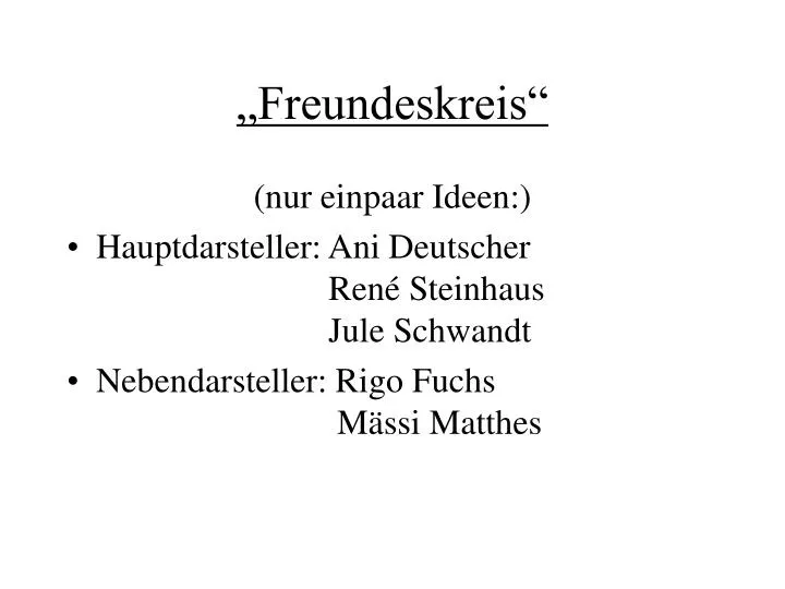 freundeskreis