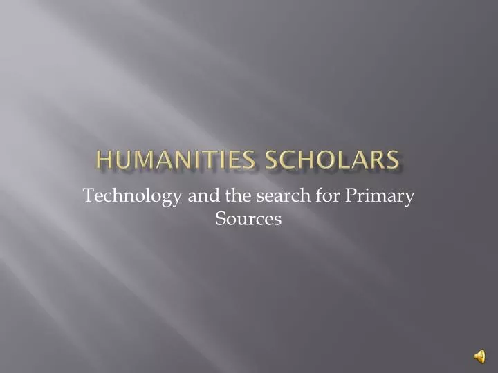 humanities scholars