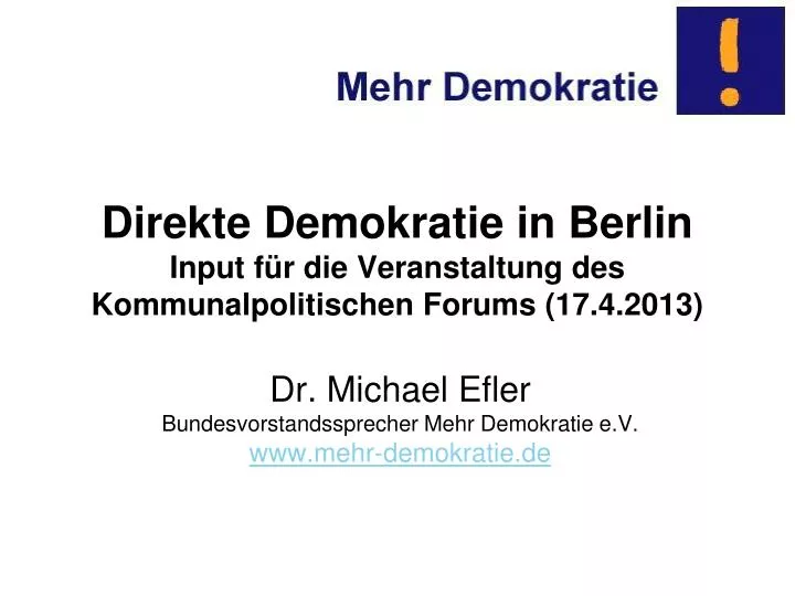 direkte demokratie in berlin input f r die veranstaltung des kommunalpolitischen forums 17 4 2013