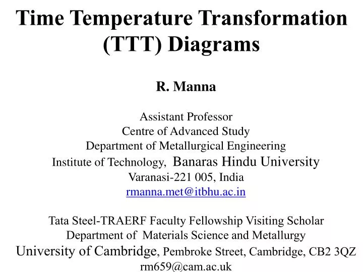 time temperature transformation ttt diagrams